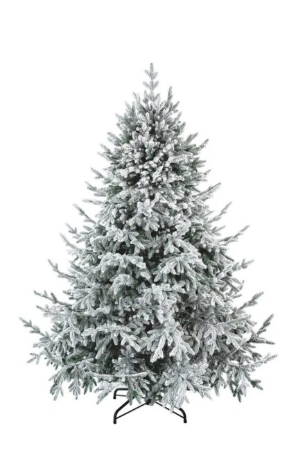 Искусственная ель Статная Заснеженная — пышная ёлка с белоснежными ветвями и мягким снежным напылением